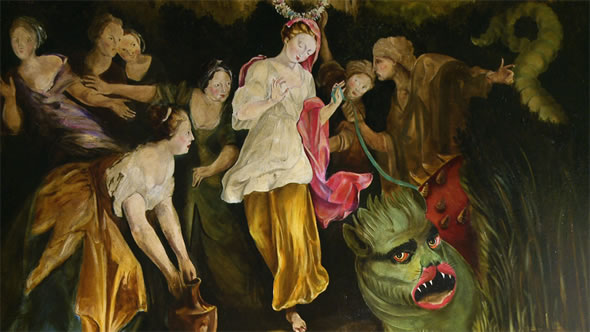 ©Ooh collective, Sainte-Marthe et la Tarasque (Peinture de Philippe Roquette)